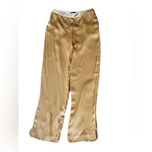 Donna Karan Gold Wide Leg Pants